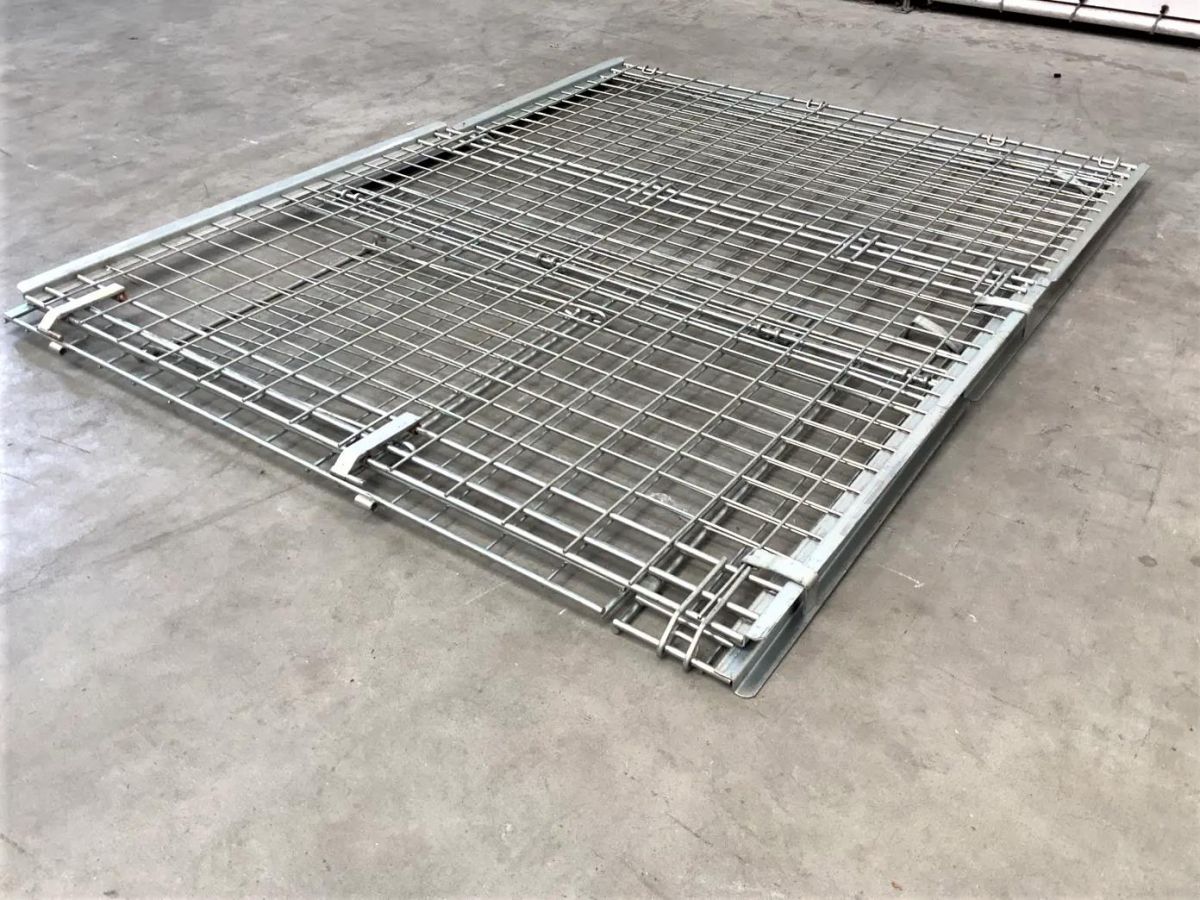 Kosz Metalowy Siatkowy Nadstawka Składany Gitterbox 120x80x150cm. 10