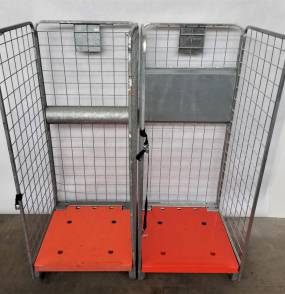 Wózek magazynowy - Wózek 3 ściany Hamulec Pocztowy Transportowy Gniazdowy Kurierski 80x80x190cm.