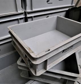 Pojemnik magazynowy - Pojemnik Magazynowy Warsztatowy Garażowy EURO 40x30x12cm.-UŻYWANY.