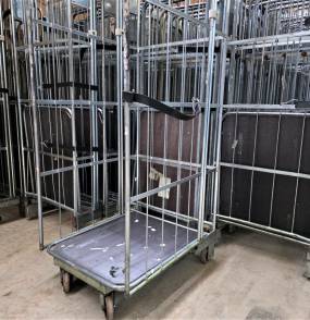 Wózek magazynowy - WÓZEK 3 ściany Gniazdowy Transportowy Kurierski Siatkowy 80x65x168cm