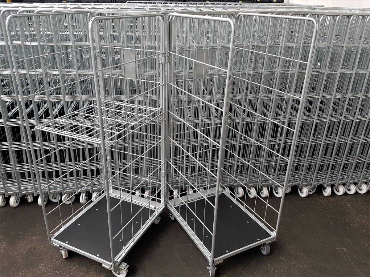 Wózek 3 ściany NOWY Transportowy Magazynowy Gniazdowy Kurierski 80x66x190cm. 1