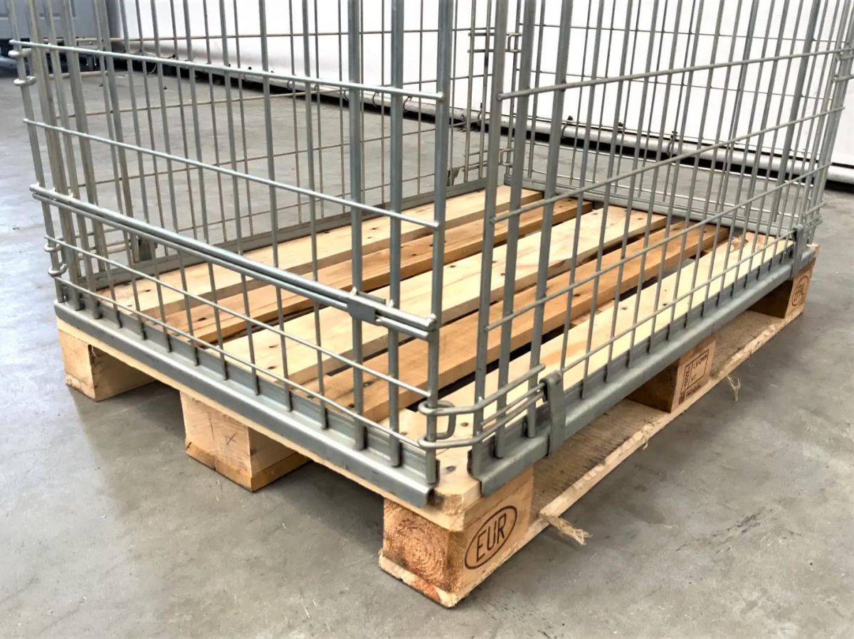 Kosz Metalowy Siatkowy Nadstawka Składany Gitterbox 120x80x150cm. 9