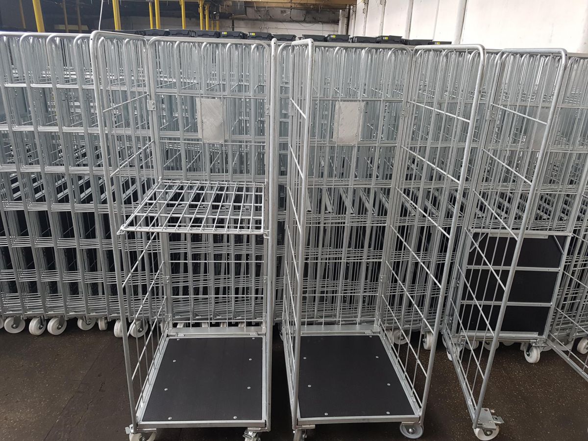Wózek 3 ściany NOWY Transportowy Magazynowy Gniazdowy Kurierski 80x66x190cm. 4