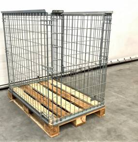 Kosz Metalowy Siatkowy Nadstawka Składany Gitterbox 120x80x110cm.