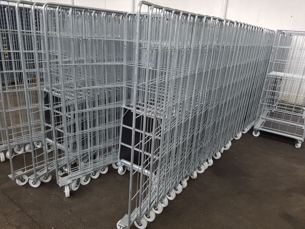 Wózek 3 ściany NOWY Transportowy Magazynowy Gniazdowy Kurierski 80x66x190cm. 3