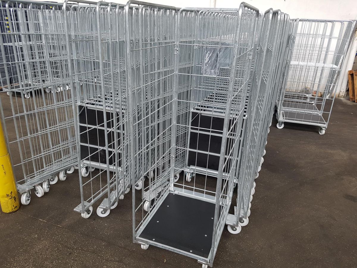Wózek 3 ściany NOWY Transportowy Magazynowy Gniazdowy Kurierski 80x66x190cm. 2